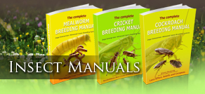 Insect Manuals — The Complete Mealworm Breeding Manual, Cricket Breeding Manual, and Cockroach Breeding Manual books for commercial and hobby insect breeders